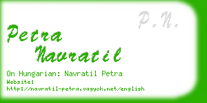 petra navratil business card